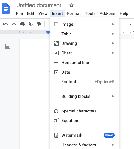 square root in google docs - keyboard shortcut