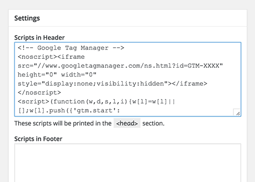 Adicione seu código do Google Tag Manager no WordPress