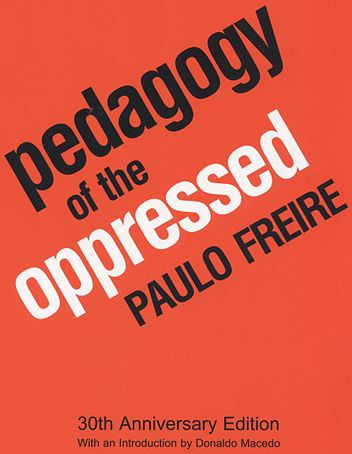 Pedagogy of the Oppressed, written by educator Paulo Freire, proposes a pedagogy with a new relationship between teacher, student, and society. It was first published in Portuguese in 1968, and was translated by Myra Ramos into English and published in 1970.[1] The book is considered one of the foundational texts of critical pedagogy.Dedicated to what is called "the oppressed" and based on his own experience helping Brazilian adults to read and write, Freire includes a detailed Marxist class analysis in his exploration of the relationship between what he calls "the colonizer" and "the colonized".In the book Freire calls traditional pedagogy the "banking model" because it treats the student as an empty vessel to be filled with knowledge, like a piggy bank. However, he argues for pedagogy to treat the learner as a co-creator of knowledge.