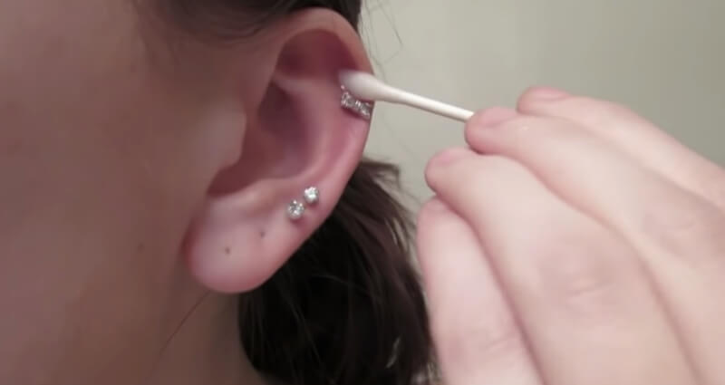 Disinfection after daith piercing for anxiety