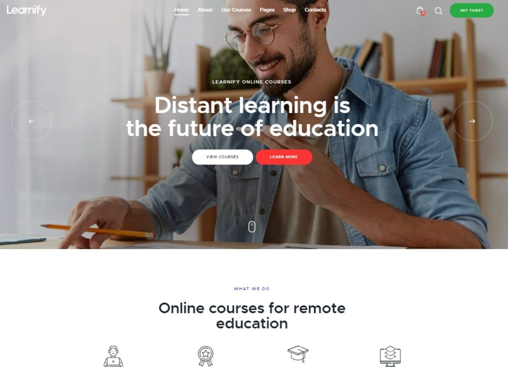 Learnify - Tema de WordPress para cursos de educación en línea