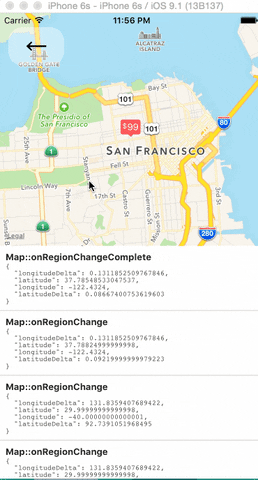 React Native Mapview screenshot