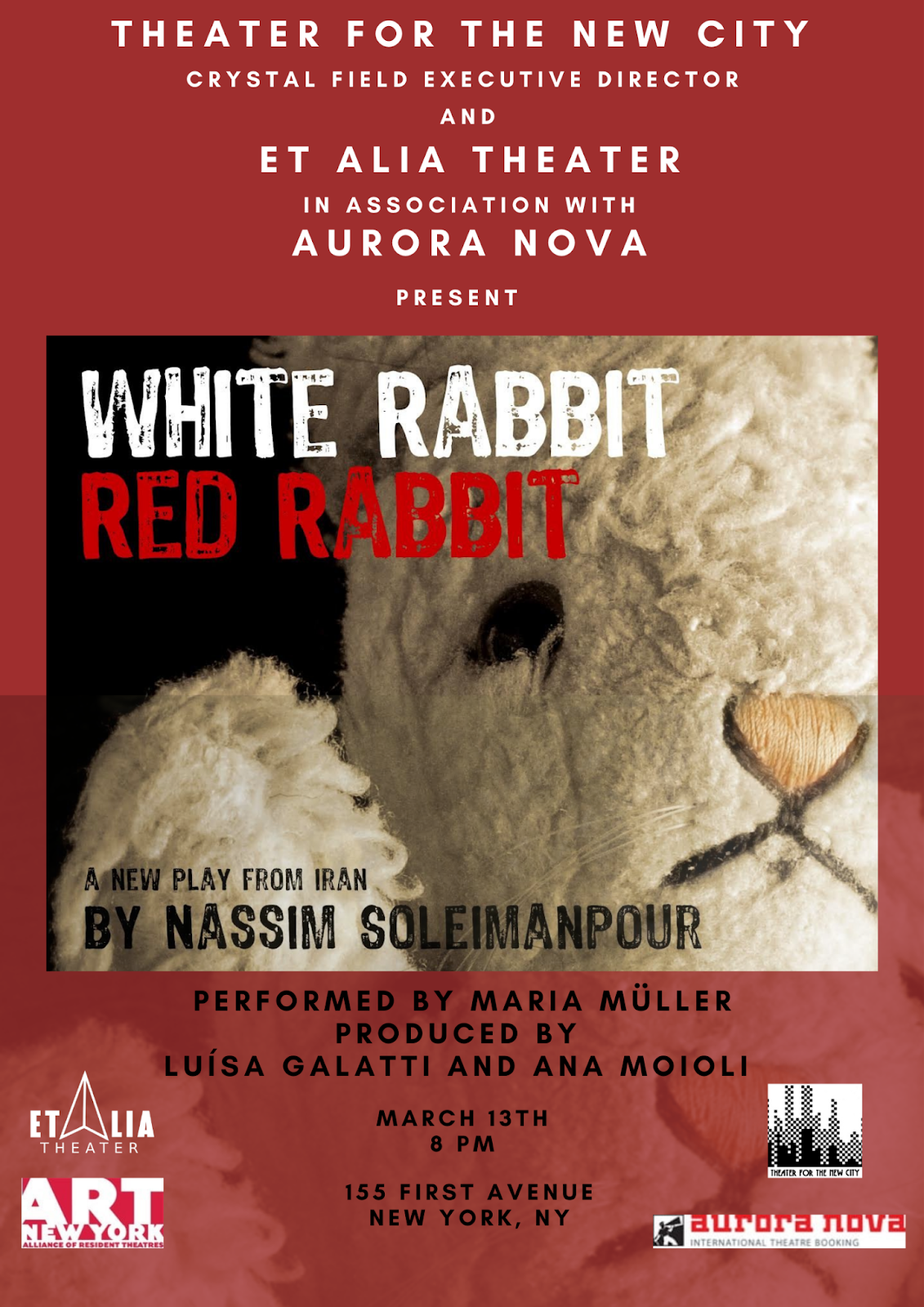Flyer for White Rabbit Red Rabbit