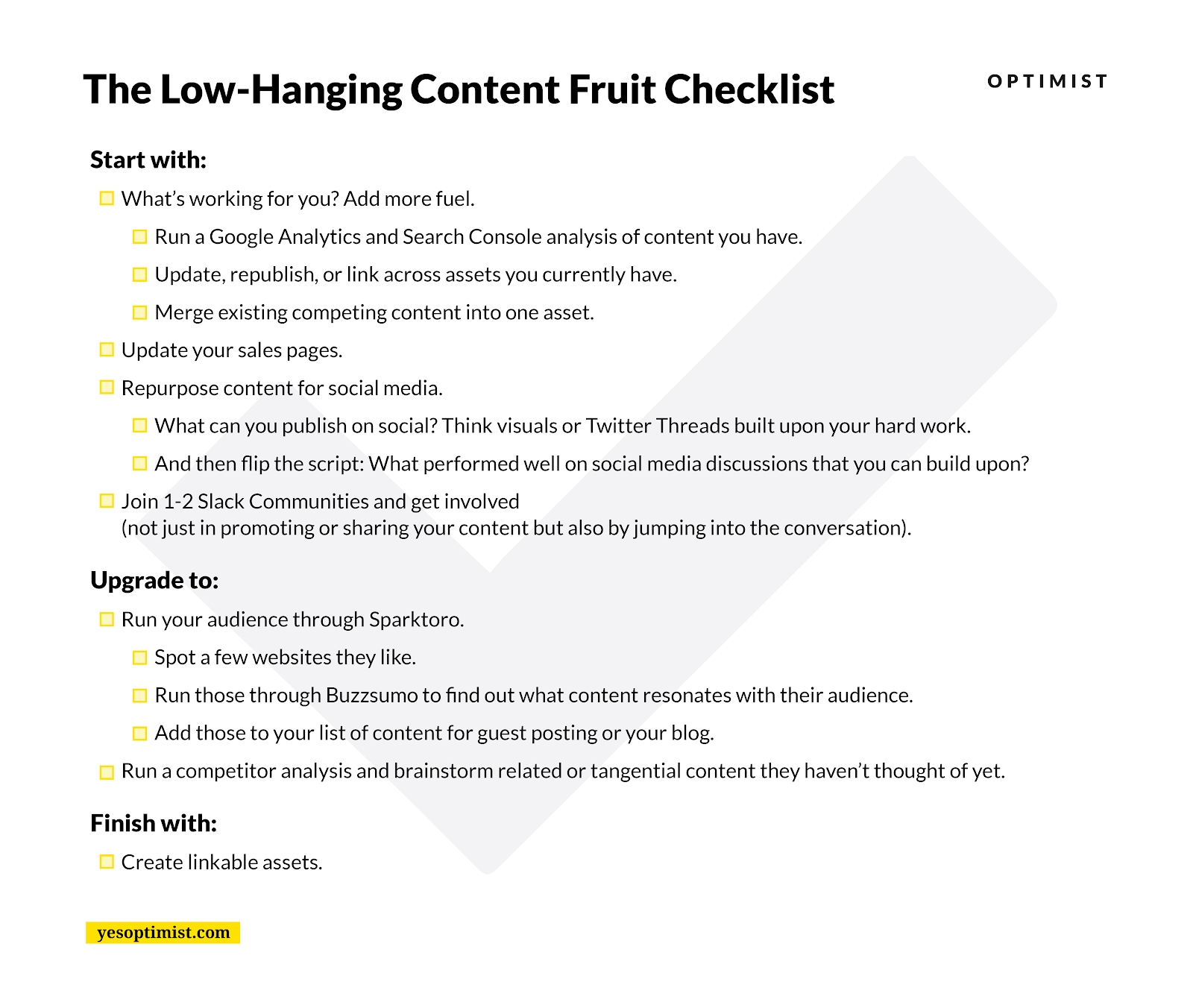 Content Marketing Checklist