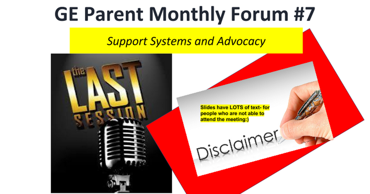 Parent Forum #7 LAST (15-16) Presentation