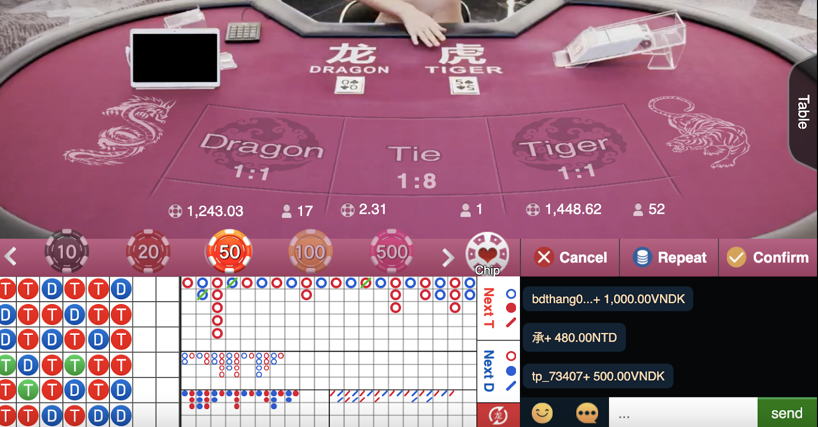 Live Casino Games: Tiger-Dragon