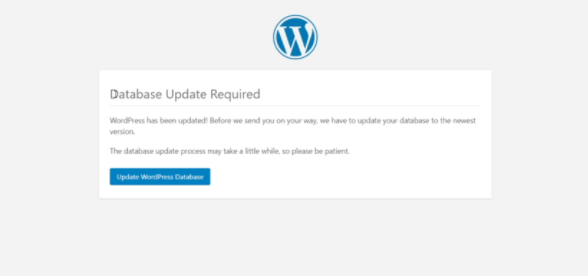 update wordpress manually database