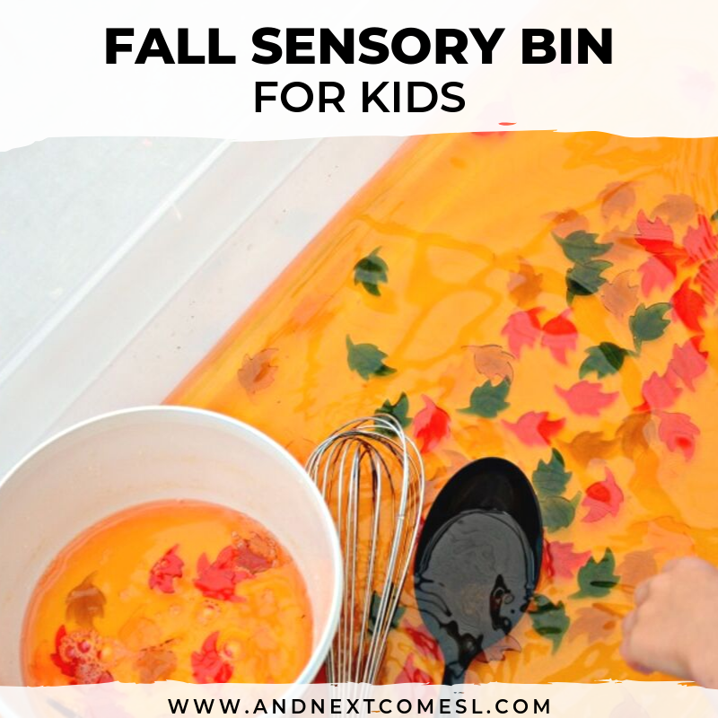Fall Leaves Sensory Bin with Water | And Next Comes L - Hyperlexia ...