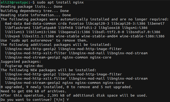 install nginx on ubuntu
