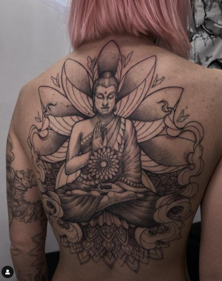 Religious Buddha Tattoo Design