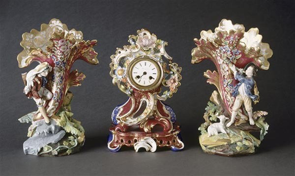 clocks in rococo style