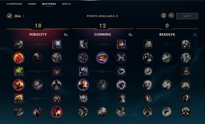 Jhin Masteries Season 7