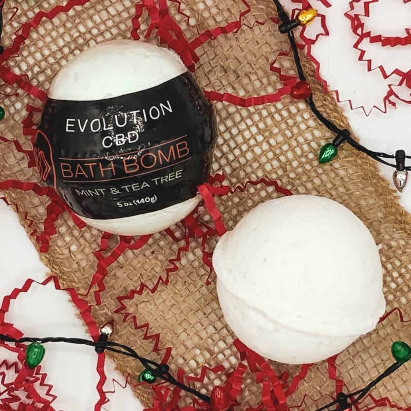 CBD bath bomb gift set for the holidays