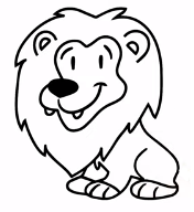 draw the lion’s body and tail