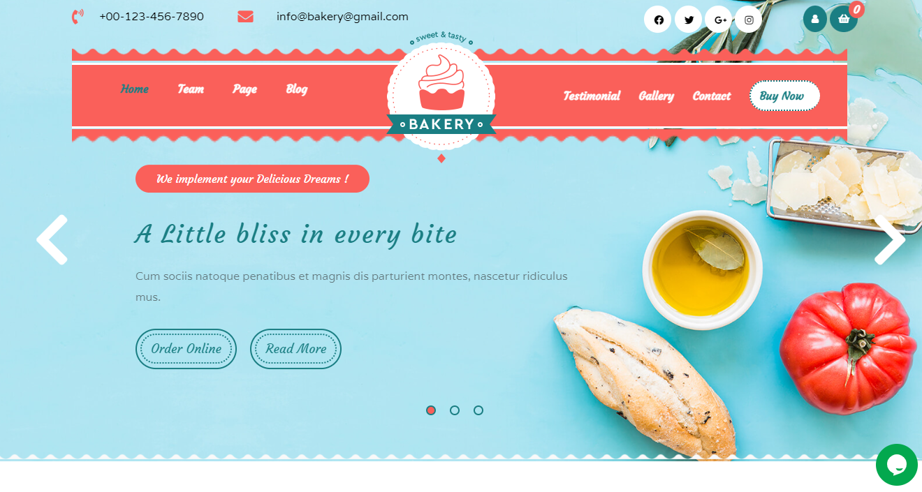 Tanawul Bakery - WordPress themes for bakery