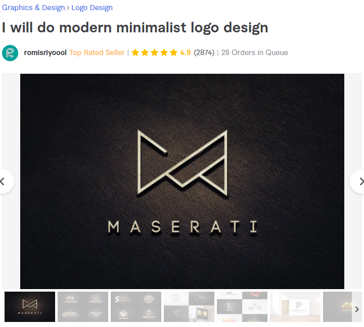 Five Top Rated Seller on fiverr they are really best logo designer