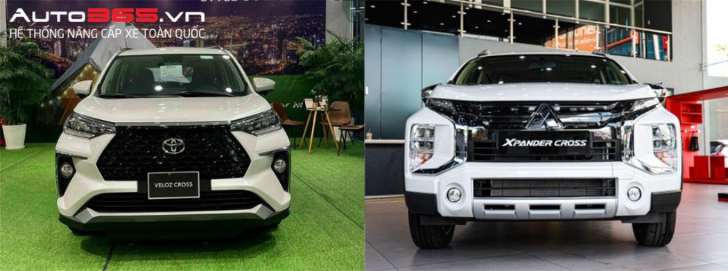 So sánh về ngoại thất Toyota Veloz Cross và Mitsubishi Xpander Cross