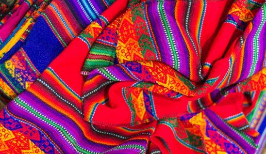 Traditional south american virbrant cloth