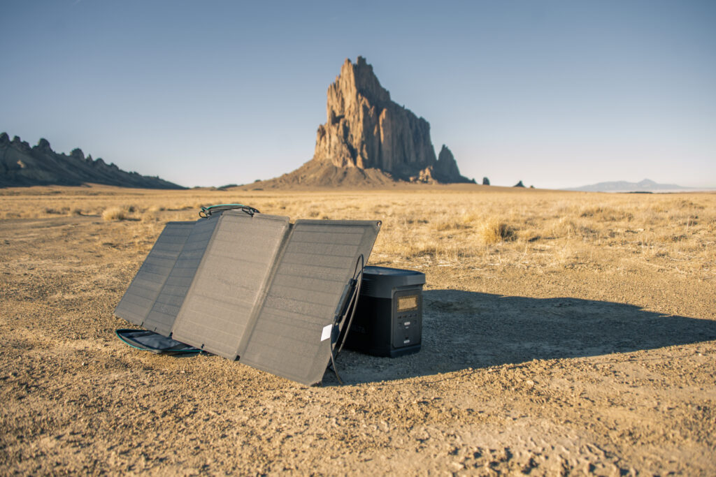 Portable solar panels for RV set up