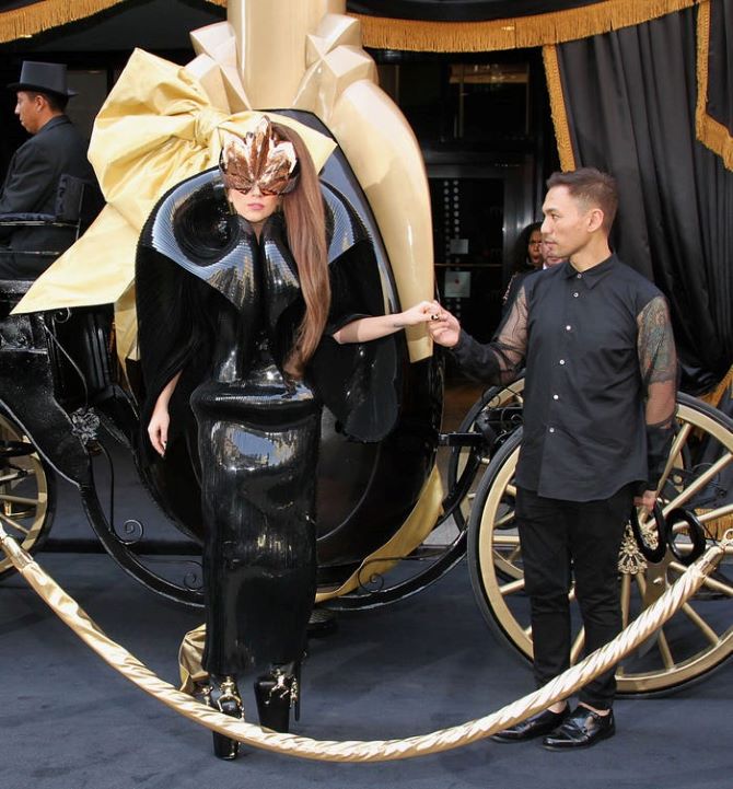 The most shocking outfits of Lady Gaga, in which the singer appeared in public 12