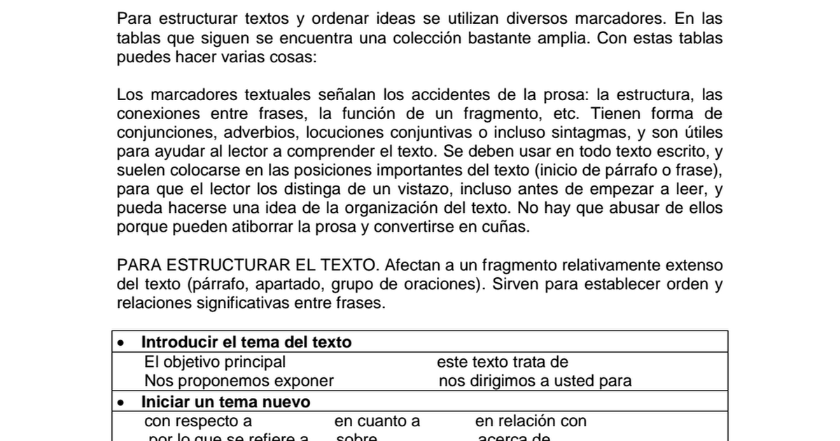 3 Exemplos De Textos Com Marcadores De Tópico