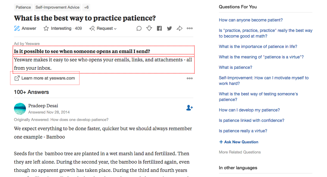 Use Quora to identify problems