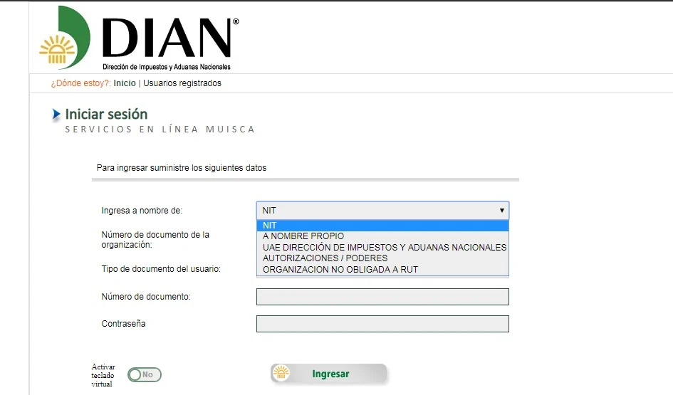 Portal Muisca Dian Portal Muisca Dian