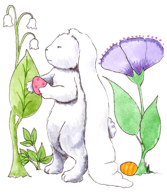 Hunting Hazard, Easter, Easter Bunny, funny, illustration, bunny drawing,