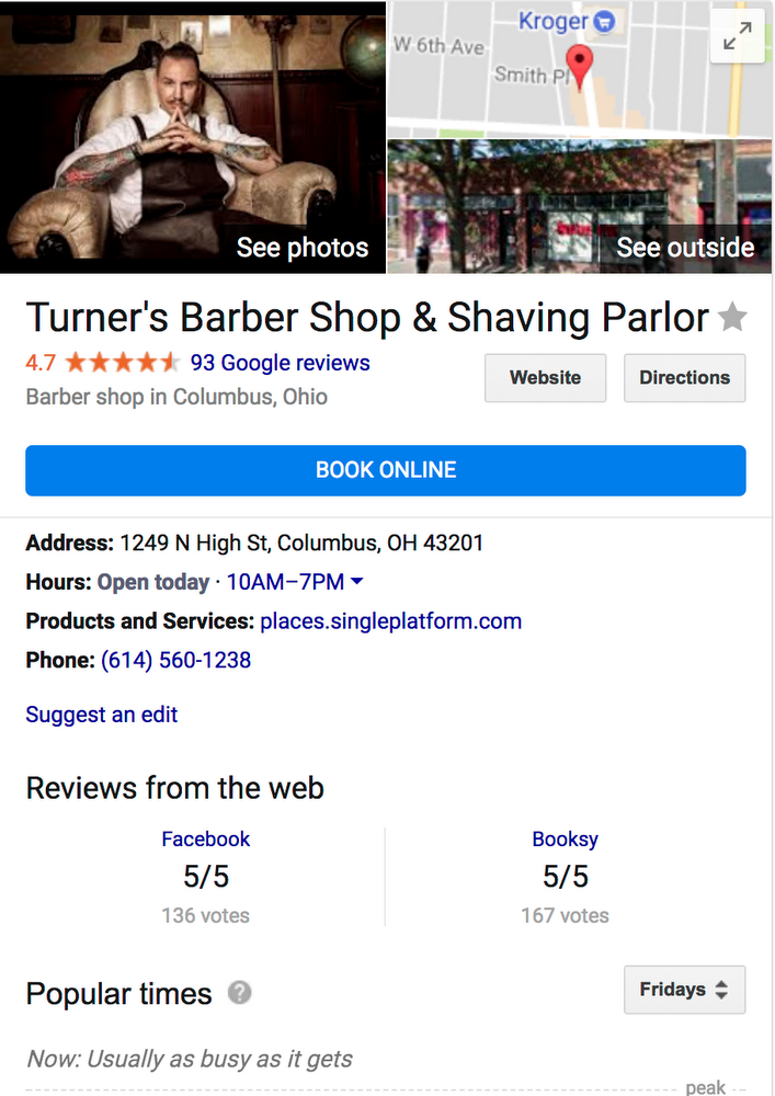 Barber Shop Listing