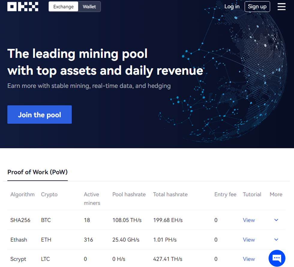 OKX krypto mining