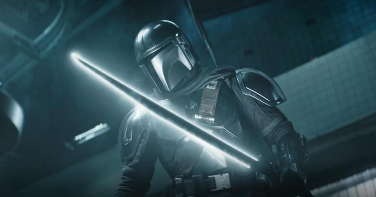 Mando and the Darksaber in 'The Book of Boba Fett'