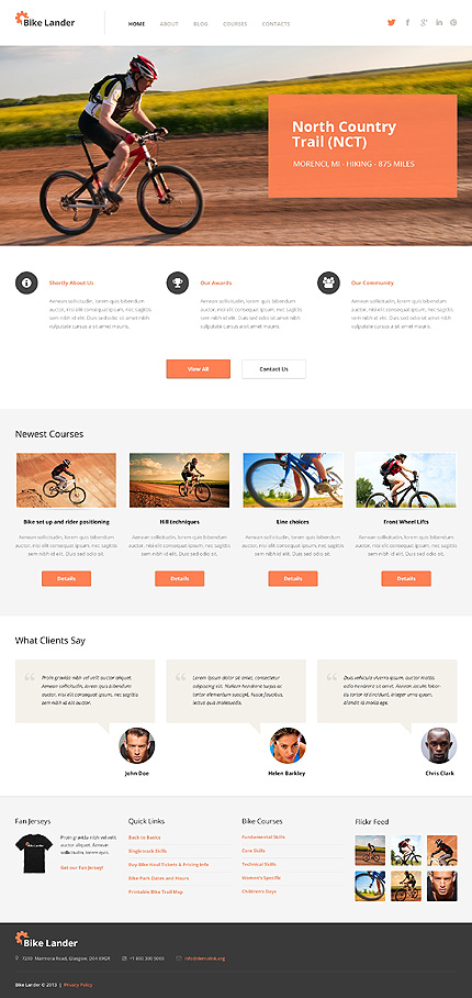 Tema de WordPress en bicicleta