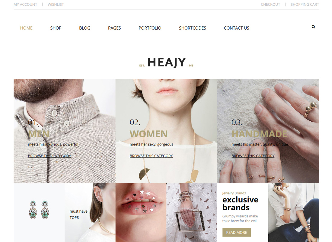 Heajy |  Tema WordPress Fashion Buatan Tangan