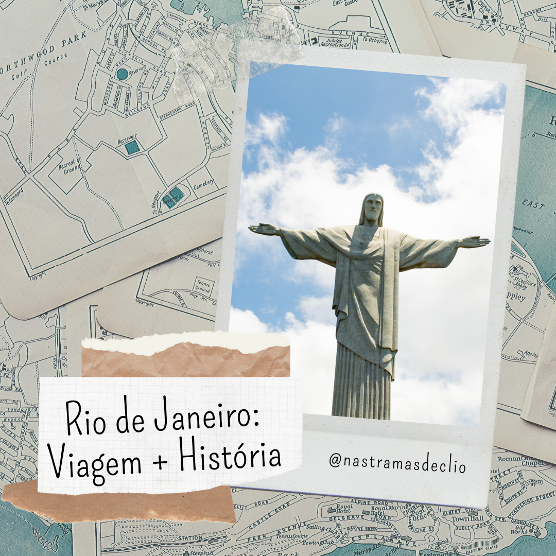 Post do instagram com imagem do Cristo Redentor e o título da postagem: Rio de Janeiro, Viagem + História.