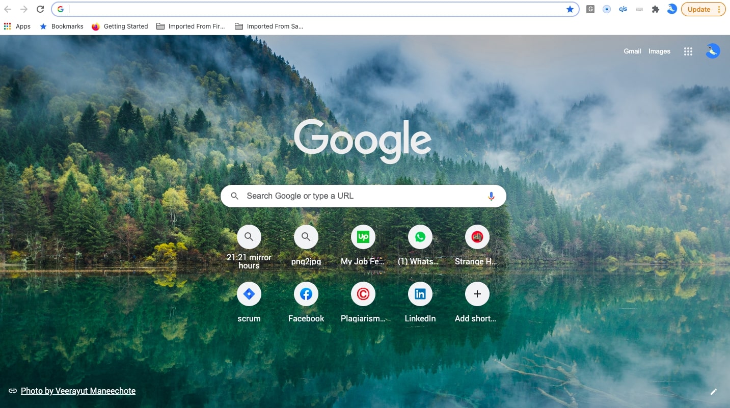 Open Chrome browser