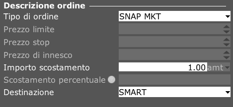 Ordine Snap to market