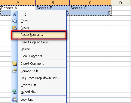 Mẹo dùng excel: Chuyển đổi giữa cột và hàng khi sử dụng Excel 