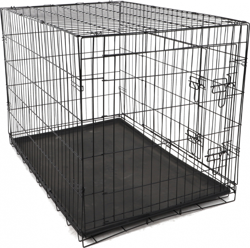 Cage de transport pliable en métal pour chien