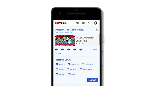 Immagine di un telefono che mostra un video su YouTube