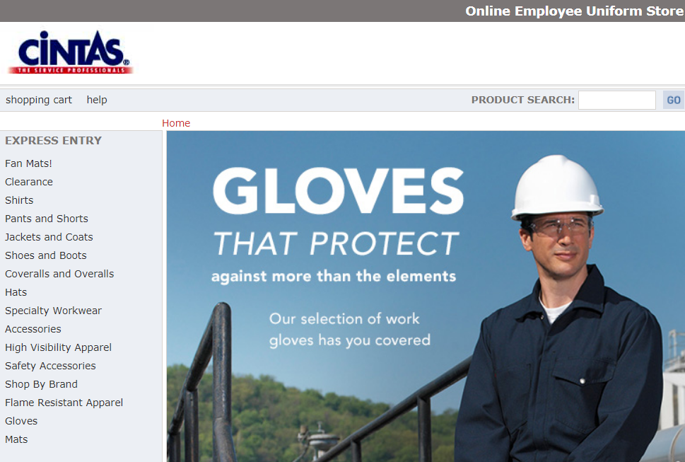 cintas b2b ecommerce portal