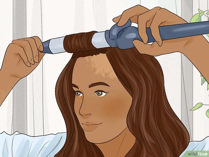 how to style curtain bangs with curling iron