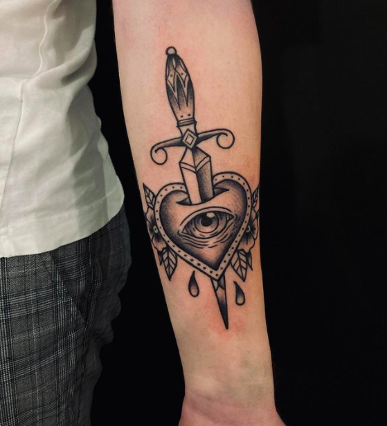 Eye With Heart And Dagger
