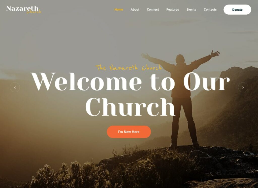 Nazaret |  Tema de WordPress de Iglesia y religión
