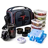 ThinkFit Insulated Meal Prep Lunch Box with 6 Food...