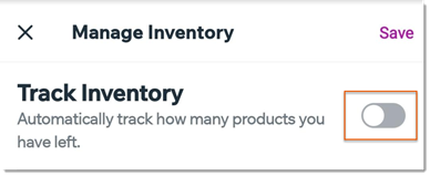 Wix Inventory management