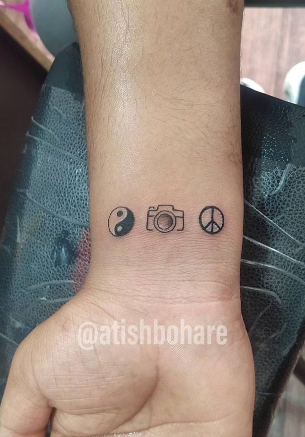 Yin Yang Camera With Peace Tattoo