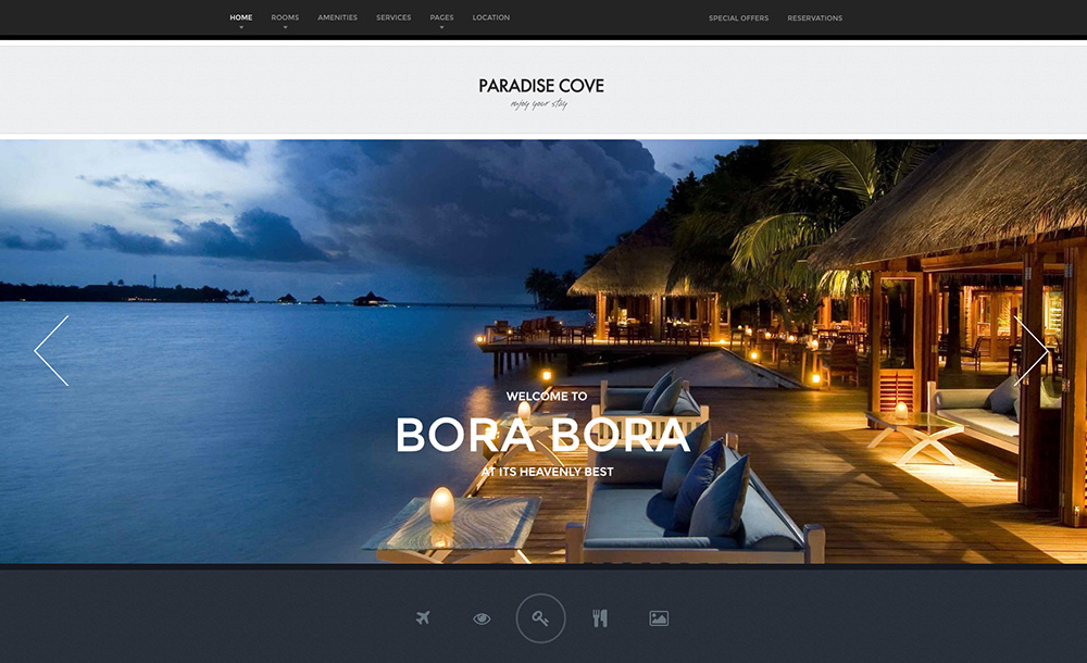 Tema WordPress Paradise Cove Hotel
