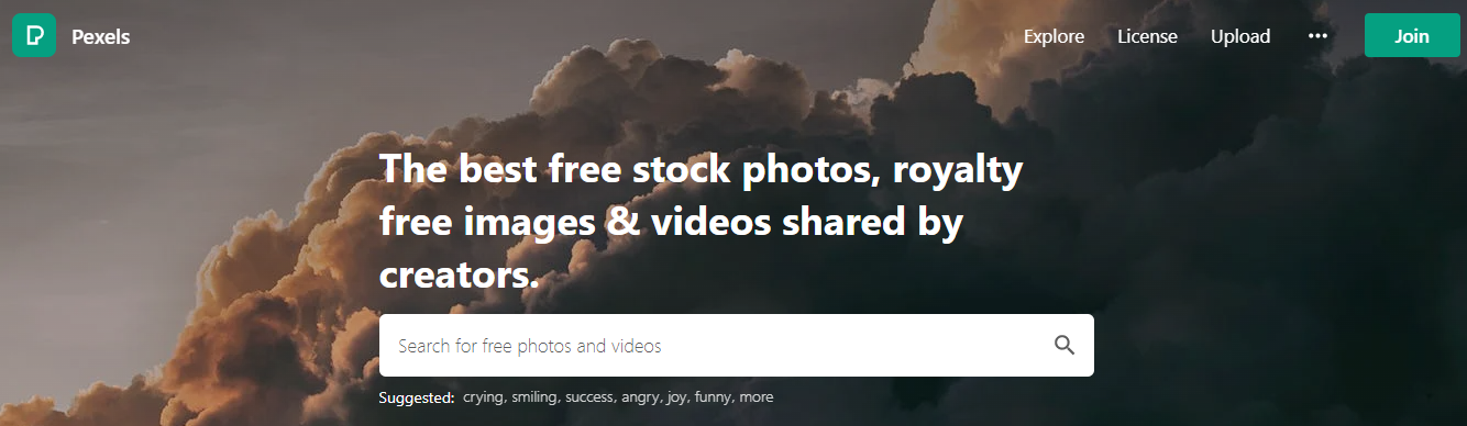 9 awesome websites to get free images for WordPress - pexels screenshot