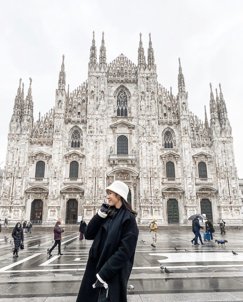 A shot in Milano's Piazza Duomo 