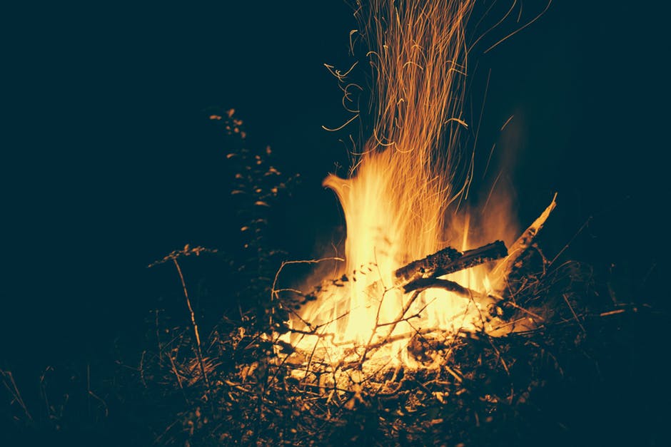 blaze, bonfire, burn
